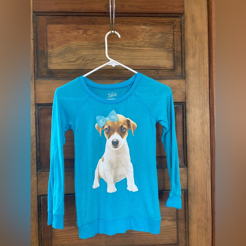 Justice Turquoise Long Sleeve Shirt